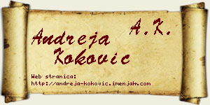 Andreja Koković vizit kartica